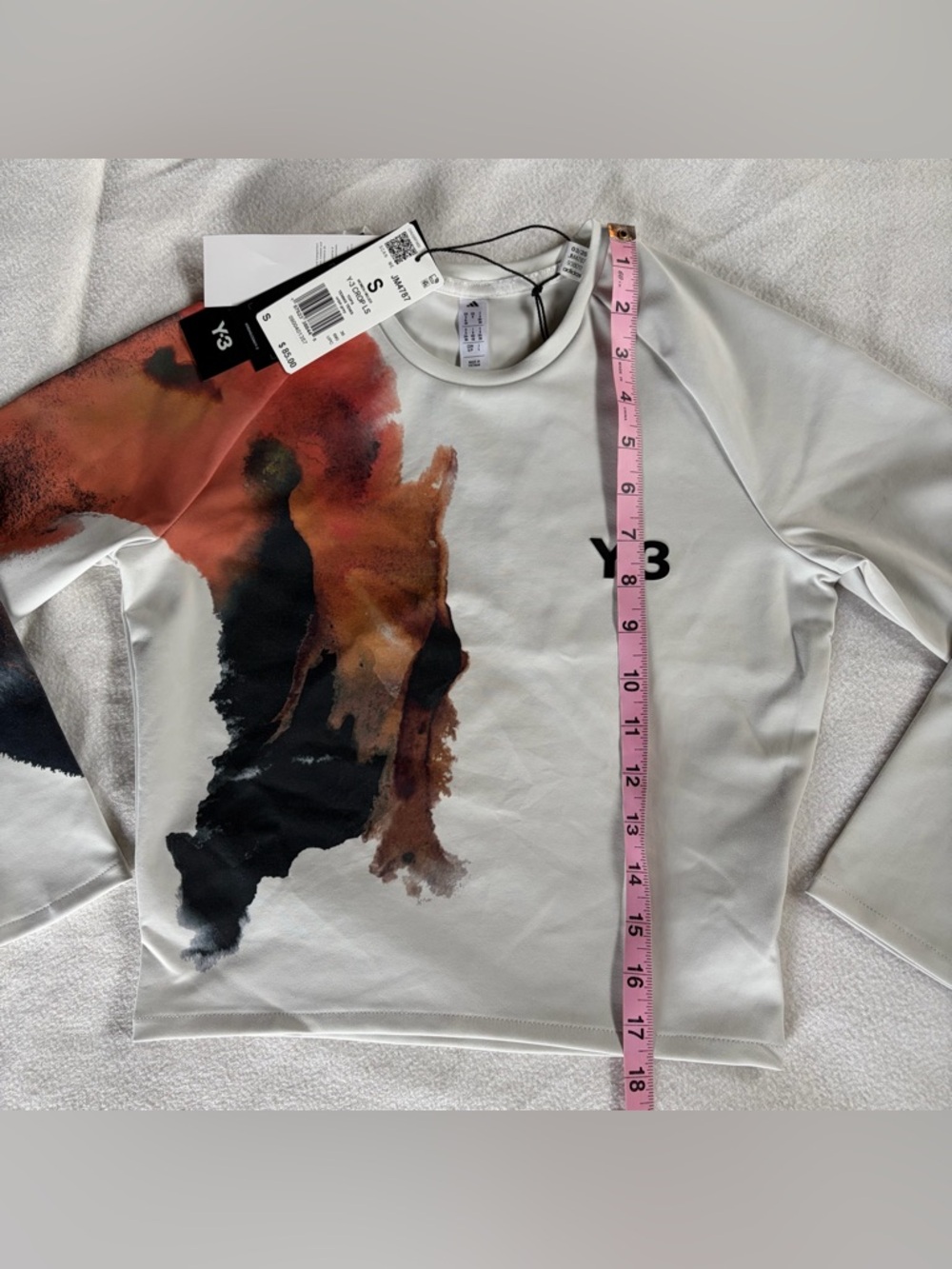 Y-3 Adidas x Y-3 Women’s Tennis Pro Cropped Long Sleeve Size Small - Picture 8 of 8